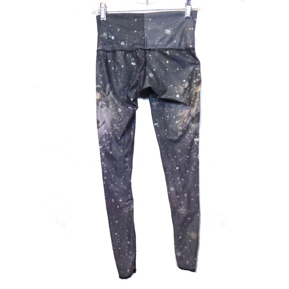 Teeki Floral Print with Wolf heads Leggings, size X-Small - Picture 2 of 5